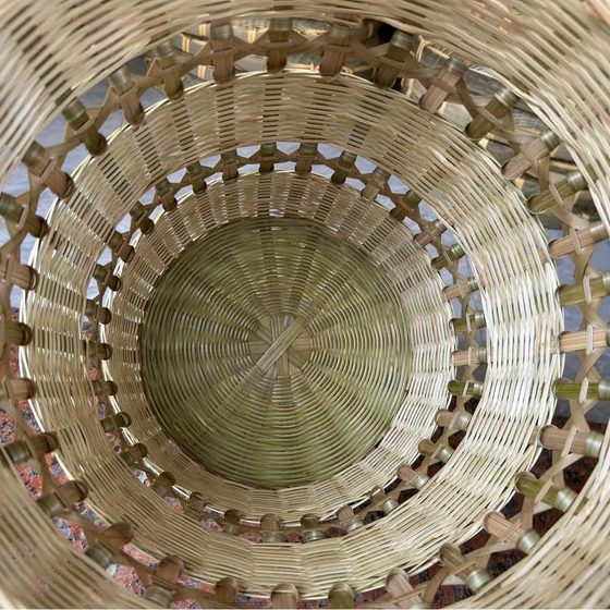 Dance Tea Picking Bamboo Basket Back Basket Antique Props Weaving Fish Basket Children's Bamboo Weaving Performance Decoration