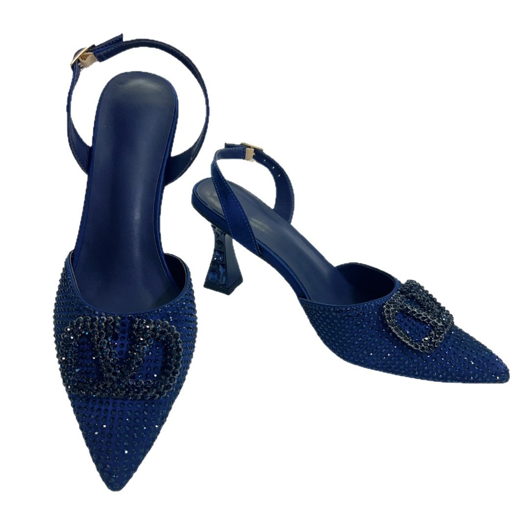 Zapatos de estilo italiano nuevos zapatos de tacones altos de lujo con diamantes zapatos de banquete de mujer zapatos de punta de mujer image 6
