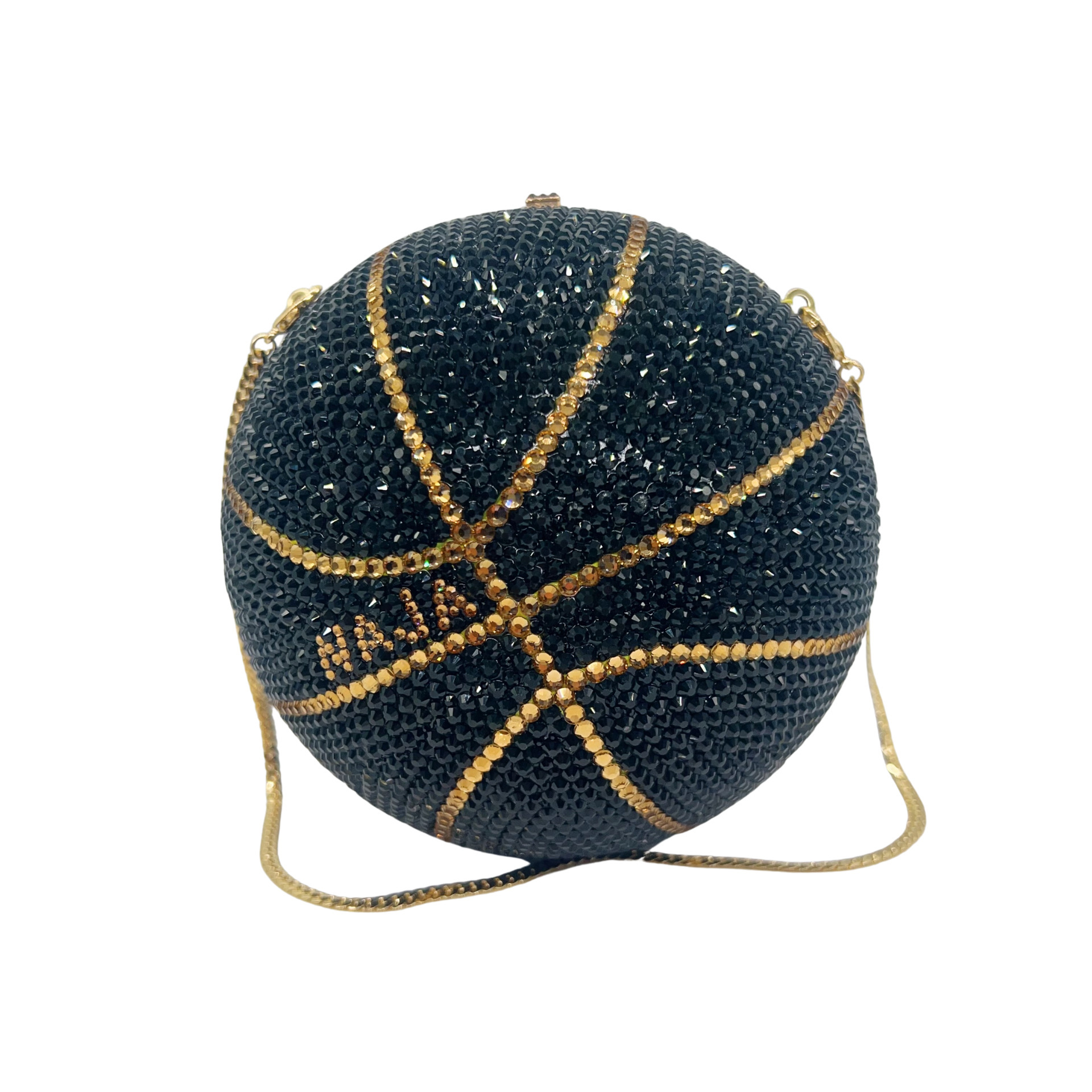 Bolsa de cristal transfronteriza con perforación completa banquete de baloncesto ligero de lujo fondo plano perforación de mano banquete bolsa de mujer tejido de papel negro
