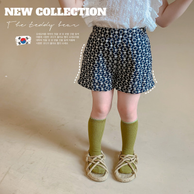 Children's wear 2021 Summer wear new pattern Embroidery shorts Lace temperament Korean Edition girl summer shorts ins