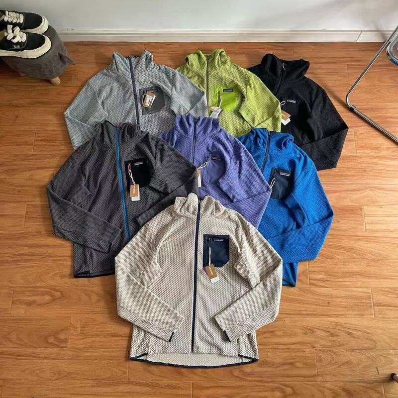 Pata m's R1 Air Outdoor Full-Zip Hooded Fleece Jacket Lightweight Thermal Breathable Sweatshirt for Men and Women Pata m's R1 Air Outdoor Full-Zip Hooded Fleece Jacket Lightweight Thermal Breathable Sweatshirt for Men and Women