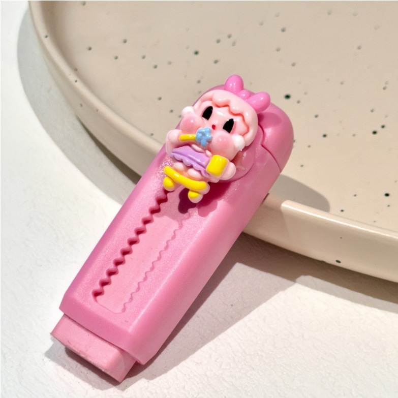 Borrador de dibujo animado, borrador telescópico lindo creativo, pintura de arte de escuela primaria, corrección de escritura, borrador de lápiz