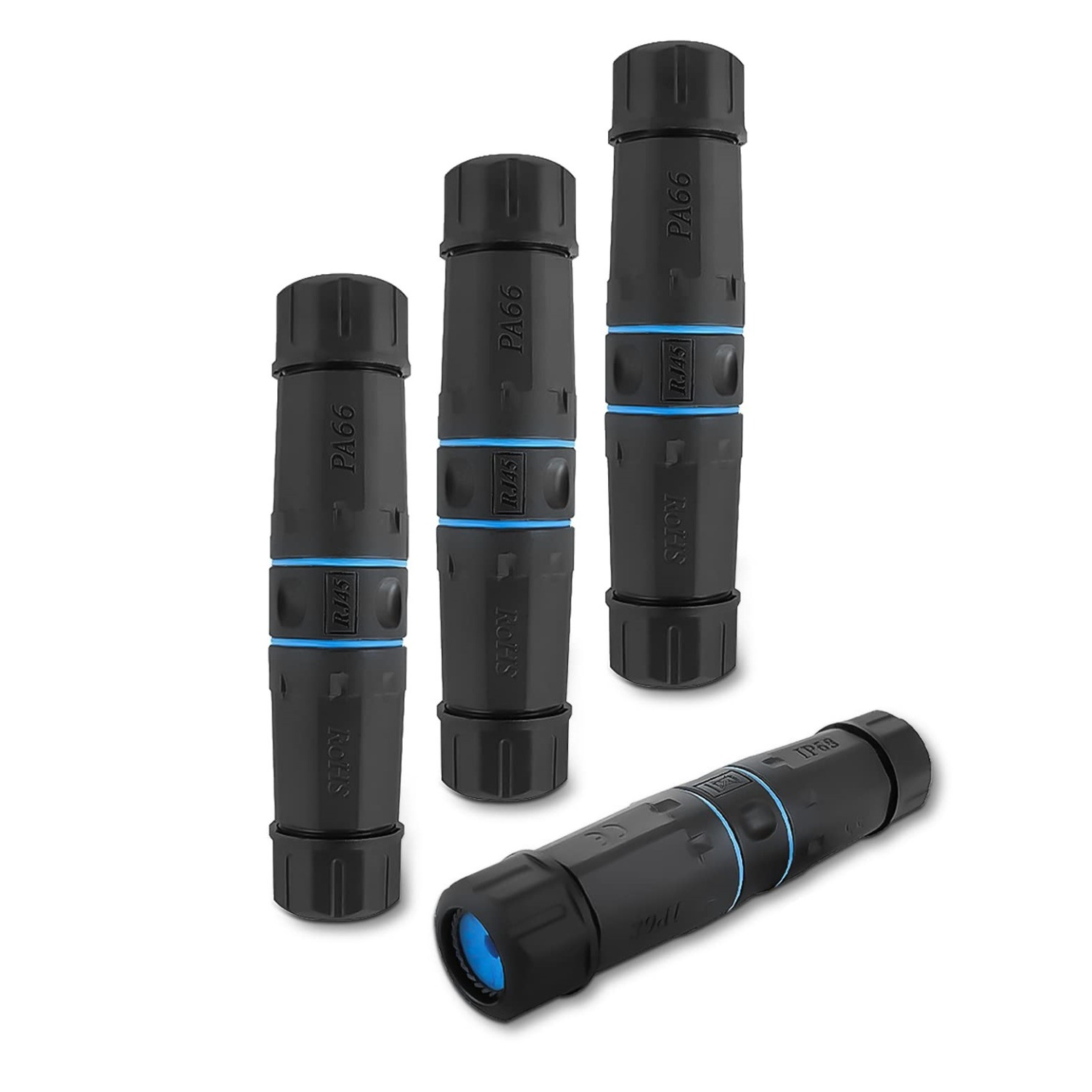 RJ45防水接头六类网线防水连接器Cat6防水对接头IP68防水