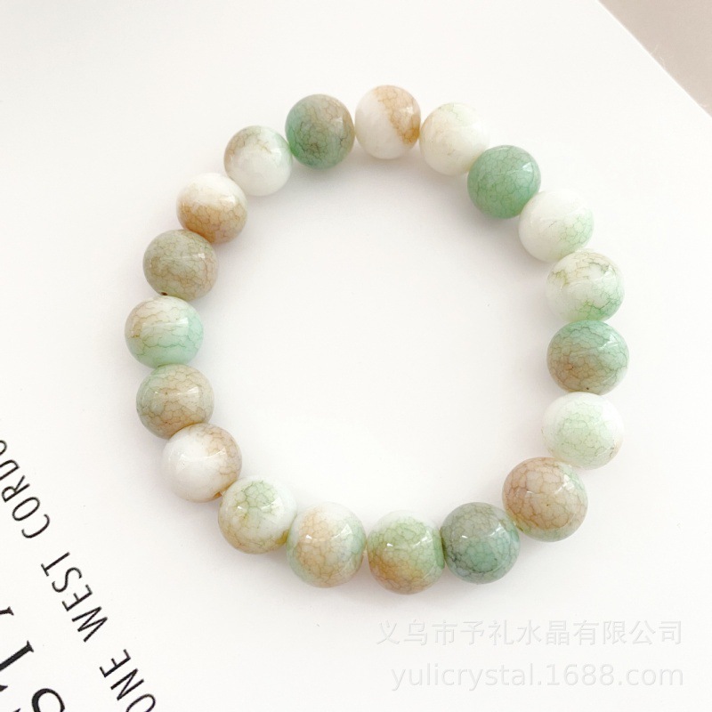 국경 간 새로운 유럽과 미국의 한 구슬 한 세계 꽃 크리스탈 팔찌 여자 친구가 유리 구슬 질감 팔찌 팔찌 파열