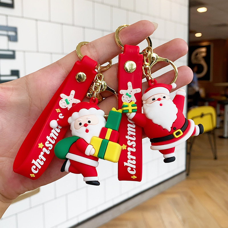 古典的なサンタクロースのキーホルダークロスボーダーストラップバッグアクセサリー自動車チェーン小商品カップル小プレゼント卸売り|undefined