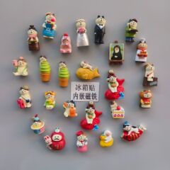 冷蔵庫マグネット和風猫マグネット強力な吸引 DIY マグネットメッセージシミュレーション食品おもちゃ工芸品冷蔵庫マグネット中国都市