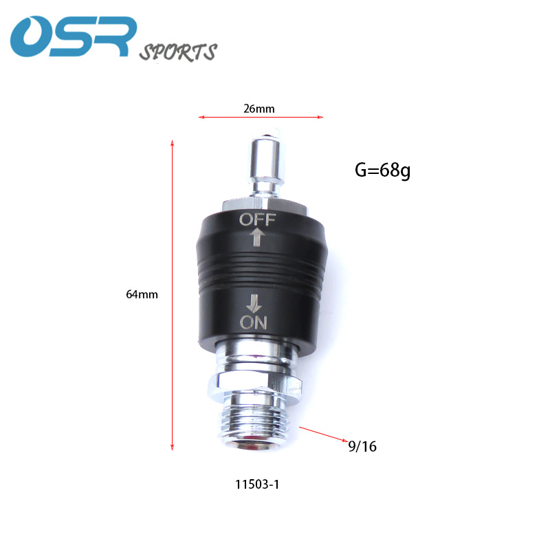 Regulador DE BUCEO 9/16 tubo de presión media macho y hembra dientes BCD baja presión interfaz rápida Válvula de empuje conector Conector