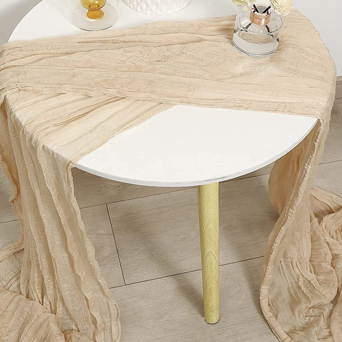 International foreign trade wholesale Bali yarn crepe table flag braided table flag tablecloth wedding party decoration pleated table flag