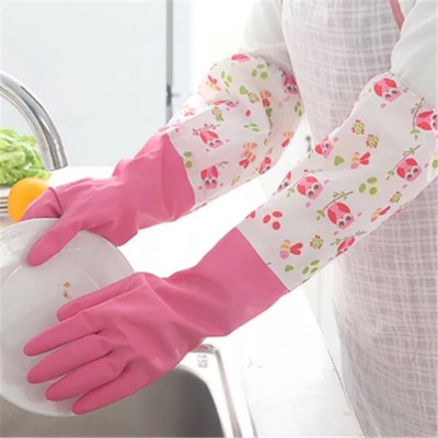 洗碗手套加绒批发厨房橡胶加厚清洁家务洗衣胶皮加长一件批发批发|ms