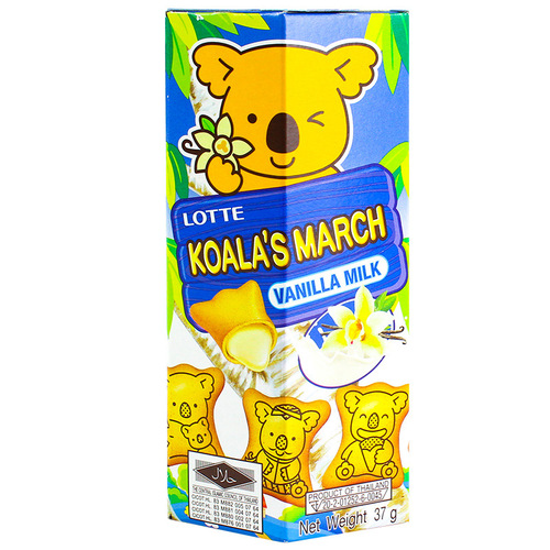 Original Import Lotte/Bear Cookies Strawberry Chocolate Filled Cookies Children's Leisure Snacks