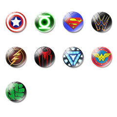 Marvel Hero Fridge Magnet Sticker Time Gem Iron Man Superman Magnetic Glass Whiteboard Decal Decor 25mm