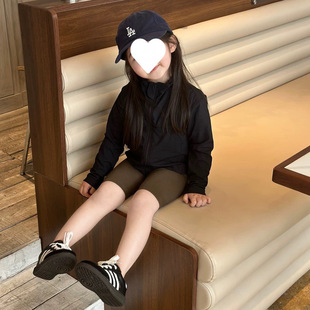 Children's Sun Protection Clothing 2025 New Summer Clothing Girls' Fashionable Slim Outdoor Boneless Yoga Clothing Zipper Jacket Top