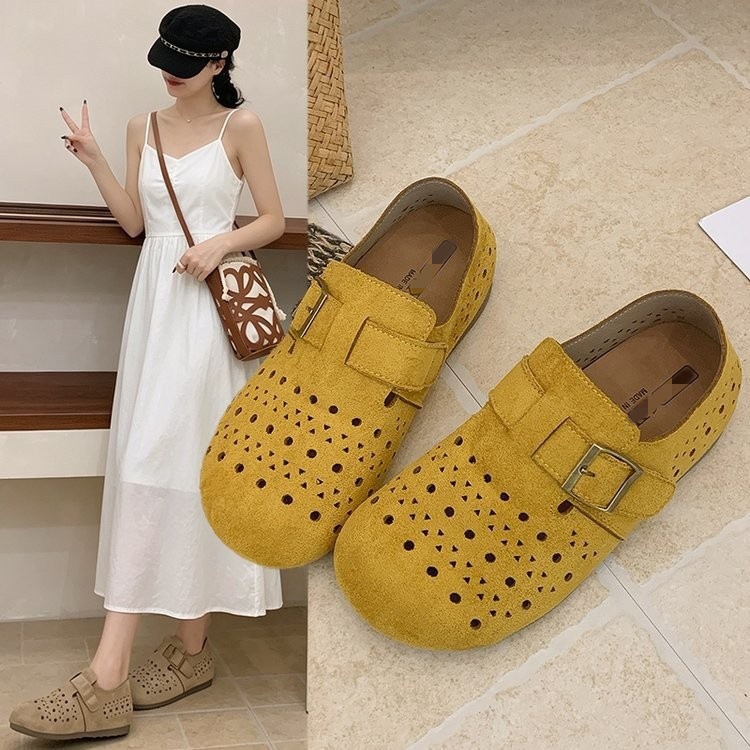 2026 nuevo verano con falda hueco ventilado zapatillas de zapato perezoso
