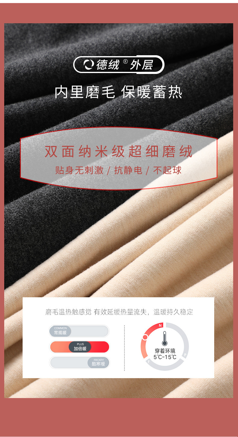 秋冬爆款德绒半高领打底衫纯色女发热保暖套头长袖T恤内搭外穿 pic 2