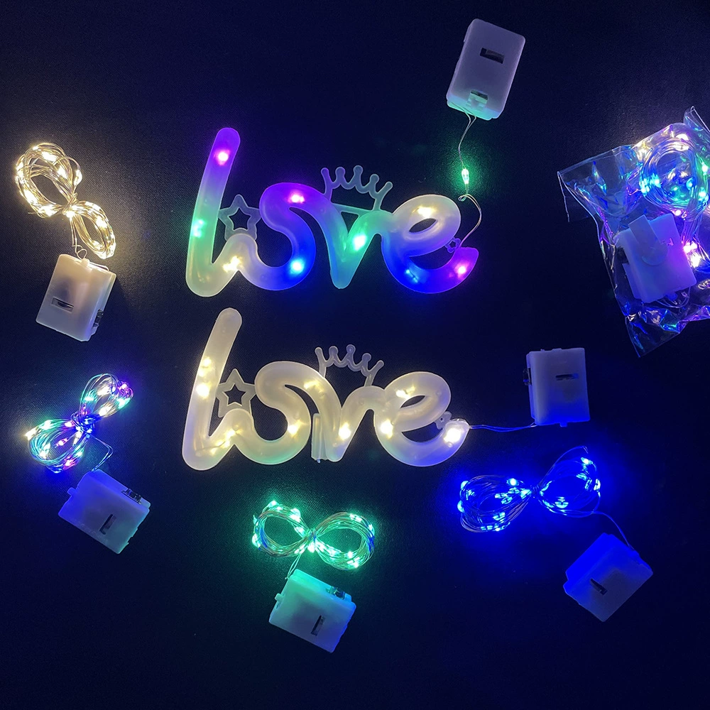 LED copper wire fairy lights, 3‑mode adjustable, warm/multi colors, AG13/LR44 battery