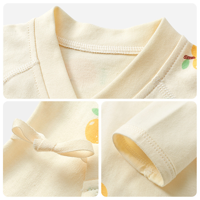 Bebé recién nacido mono Primavera, otoño y verano recién nacido algodón monje pijamas mameluco fino traje niños y niñas ropa de bebé image 4