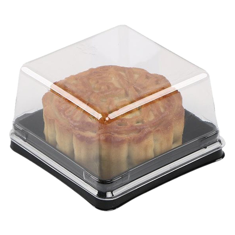 Grueso transparente PVC plástico pastel de luna blister caja festival de medio otoño helado embalaje yema de huevo crujiente caja de soporte redondo caja de belleza de nieve