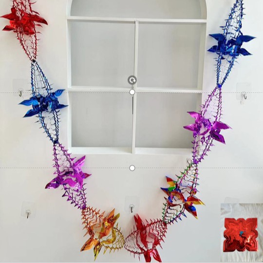 Funeral trefilado adornos de cinta multiplicidad color brillante hoja de arce melocotón corazón moneda de cobre manzana girasol