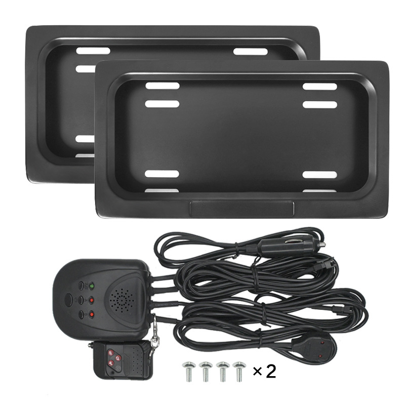 Cross-Border Amazon Us Standard Electric Dual License Plate Frame Canada One-To-Two Control License Plate Frame