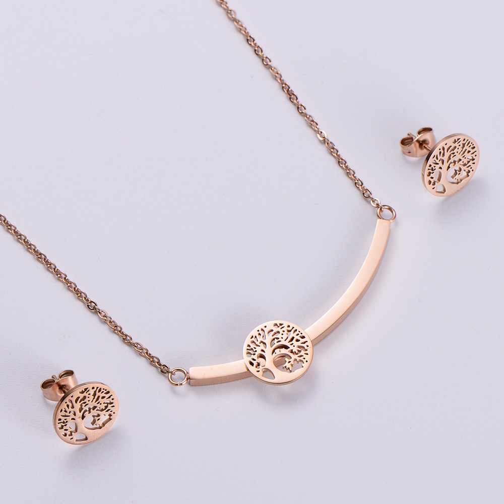 Stainless Steel 18K Gold Plated Rose Gold Plated Korean Style Plating Tree display picture 2