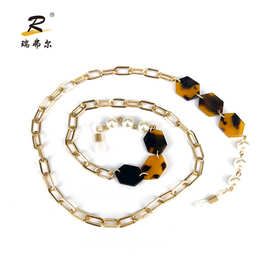 新款厂家眼镜绳子 网红金属墨镜复古眼镜链子挂绳 眼镜绳挂链欧美