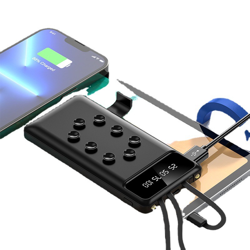 Cuatro líneas de alimentación portátil al aire libre varios teléfonos móviles cargadores universales bracket chuck 5w potencia batería de litio