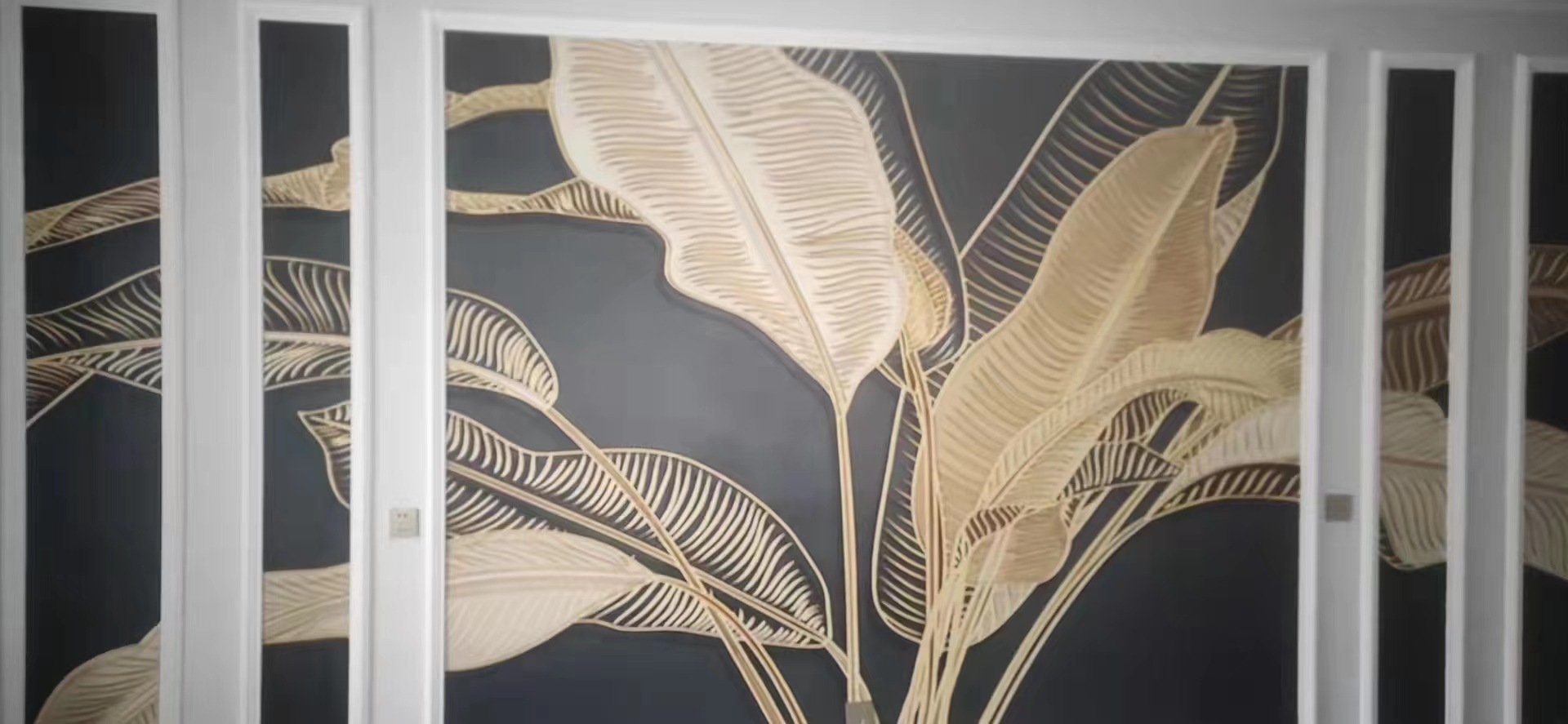 现代简约背景墙金