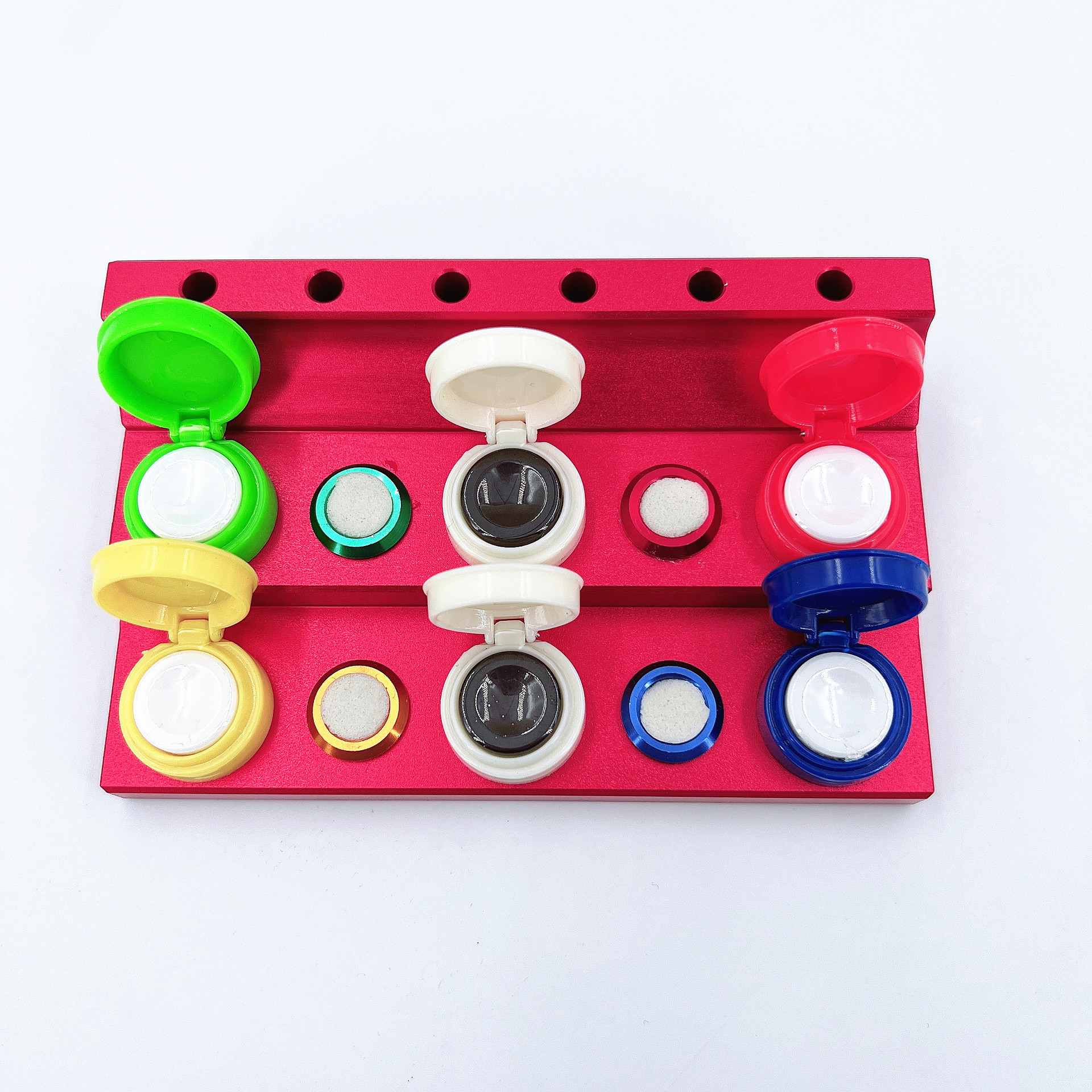 修表工具 六目油碟 油扒 手表点油专用 机芯点油上油 点油笔座