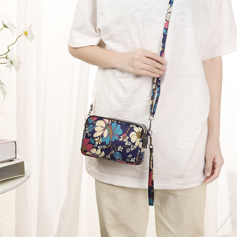 Nueva Cruz-cuerpo bolso del teléfono móvil de tres capas horizontal de gran capacidad bolso de hombro embrague larga cartera mini bolso al por mayor