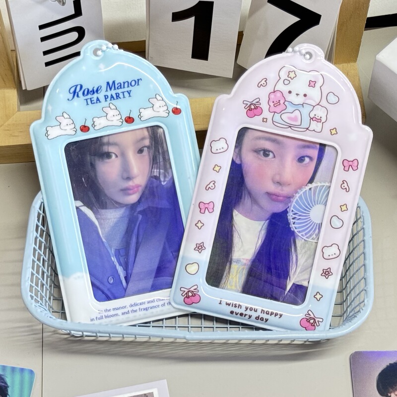 オリジナル高見えかわいいウサギカードホルダー 3inch ポラロイドスターキャンパスカードバスカード食事カード保護カバー|undefined
