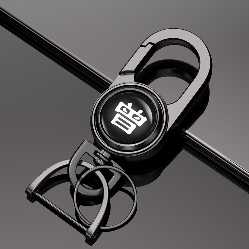 Cien apellidos seguridad hogar llavero coche hebilla anti-pérdida hebilla creativa de cintura de alta gama giratoria de 360 grados para hombres