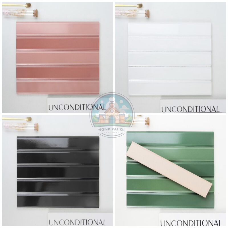 Black and White Green Stereo Long Strip Art Handmade Tiles 50*300 Hotel Bar Chain Bathroom Background Wall Tiles Black and White Green Stereo Long Strip Art Handmade Tiles 50*300 Hotel Bar Chain Bathroom Background Wall Tiles