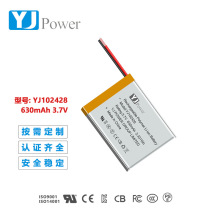 言九定制102428 3.7v630mAh聚合物锂电池美容仪、点读笔充电电池