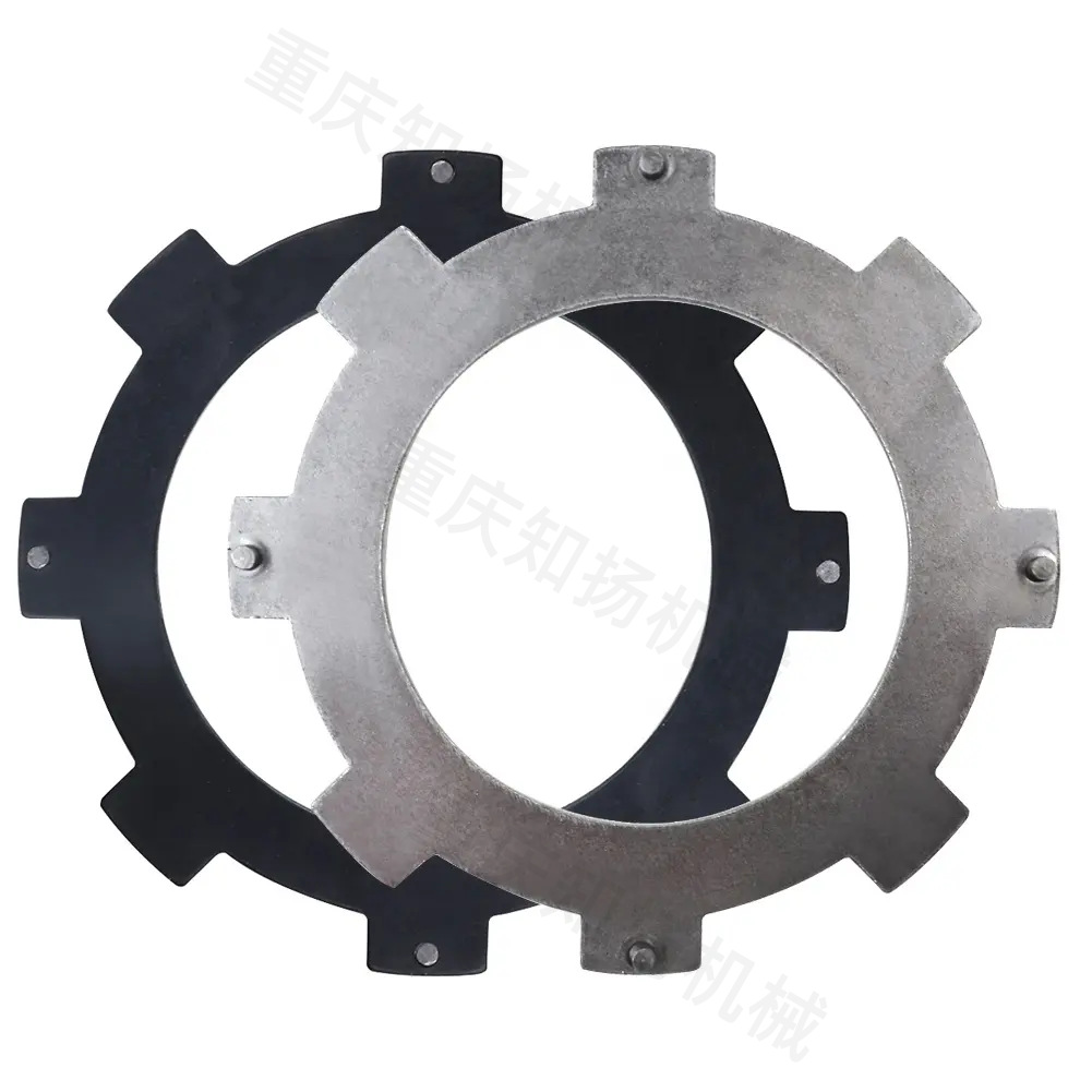 Aplicable para CD90 / AKT110 embrague de acero 8 dientes placa de fricción de acoplamiento de viga curva de motocicleta 2 piezas / conjunto