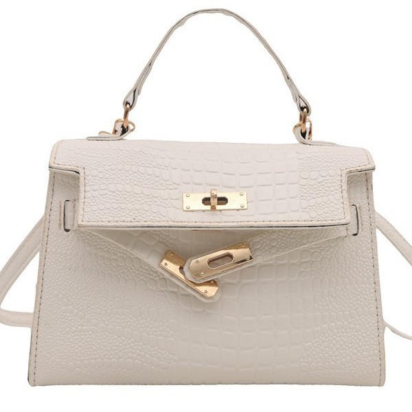 Bolso de mano blanco 2025, nuevo bolso de moda de otoño y invierno, bolso de tela, bolso de mochila, bolso de cocodrilo, bolso de Kelly