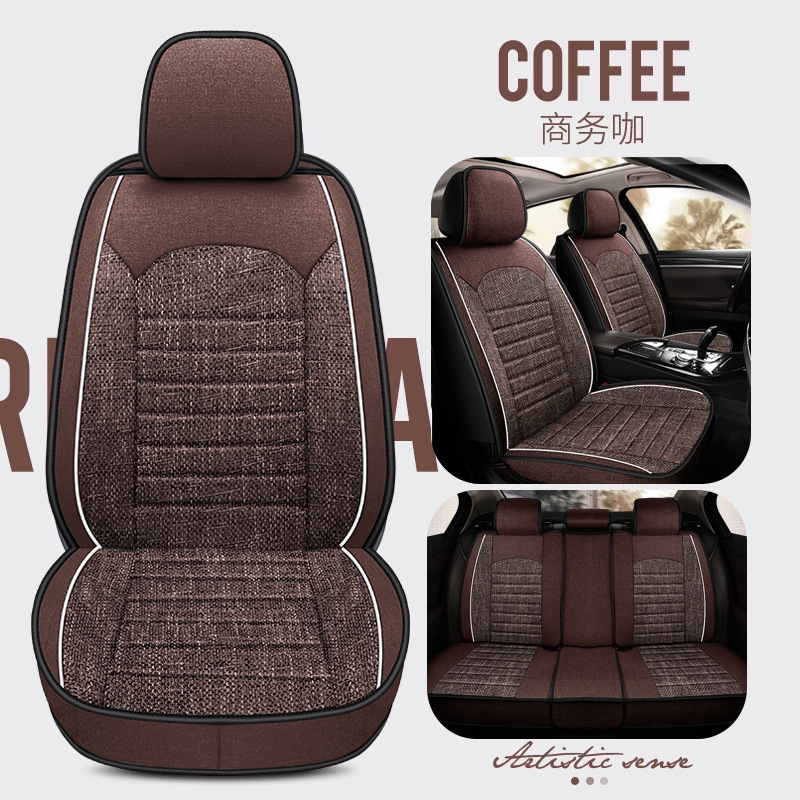 Universal – Seat cushion, seat cover Linen Full Surround - black