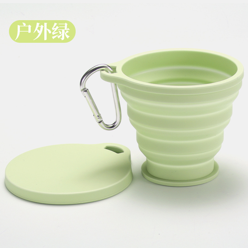 硅胶可折叠杯食品级耐热户外露营刷牙杯压缩漱口杯子户外便携|undefined