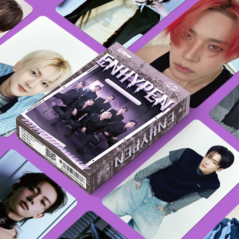 55张enhypen镭射小卡 明星周边LOMO小卡应援男团爱豆写真自拍卡片|undefined