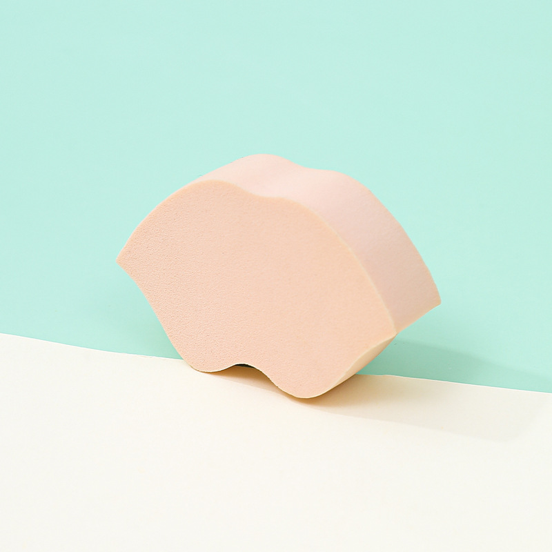 Polvo personalizado almohadilla de aire en forma de polvo de esponja de forma especial, seco y húmedo, no comer polvo, polvo, labios planos, huevos de maquillaje