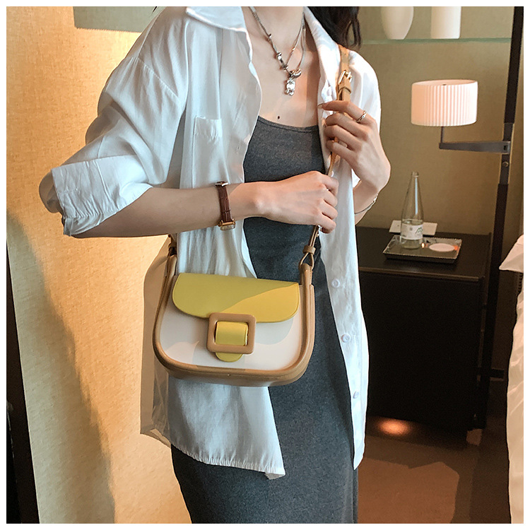 Tämän vuoden suosittu naisten laukku, uusi 2023 huippuluokan yksivärinen tekstuurinen niche-olkalaukku, all-match-lähettilaukku, pieni neliönmuotoinen laukku_voghion.com