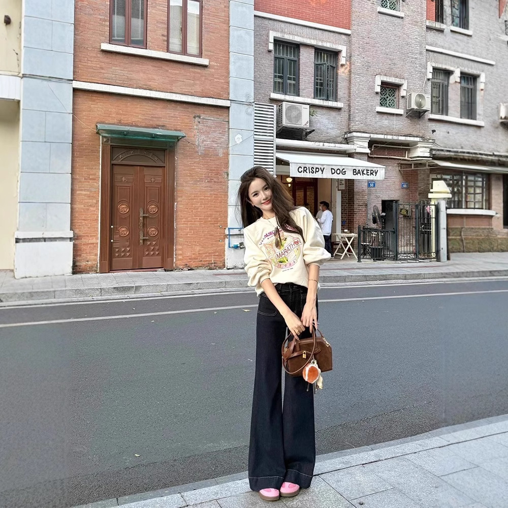 기모 땀 여자 살구색 한국식 젠틀 스위트 컬러 콘트라스트 하이 엔드 올매치 탑