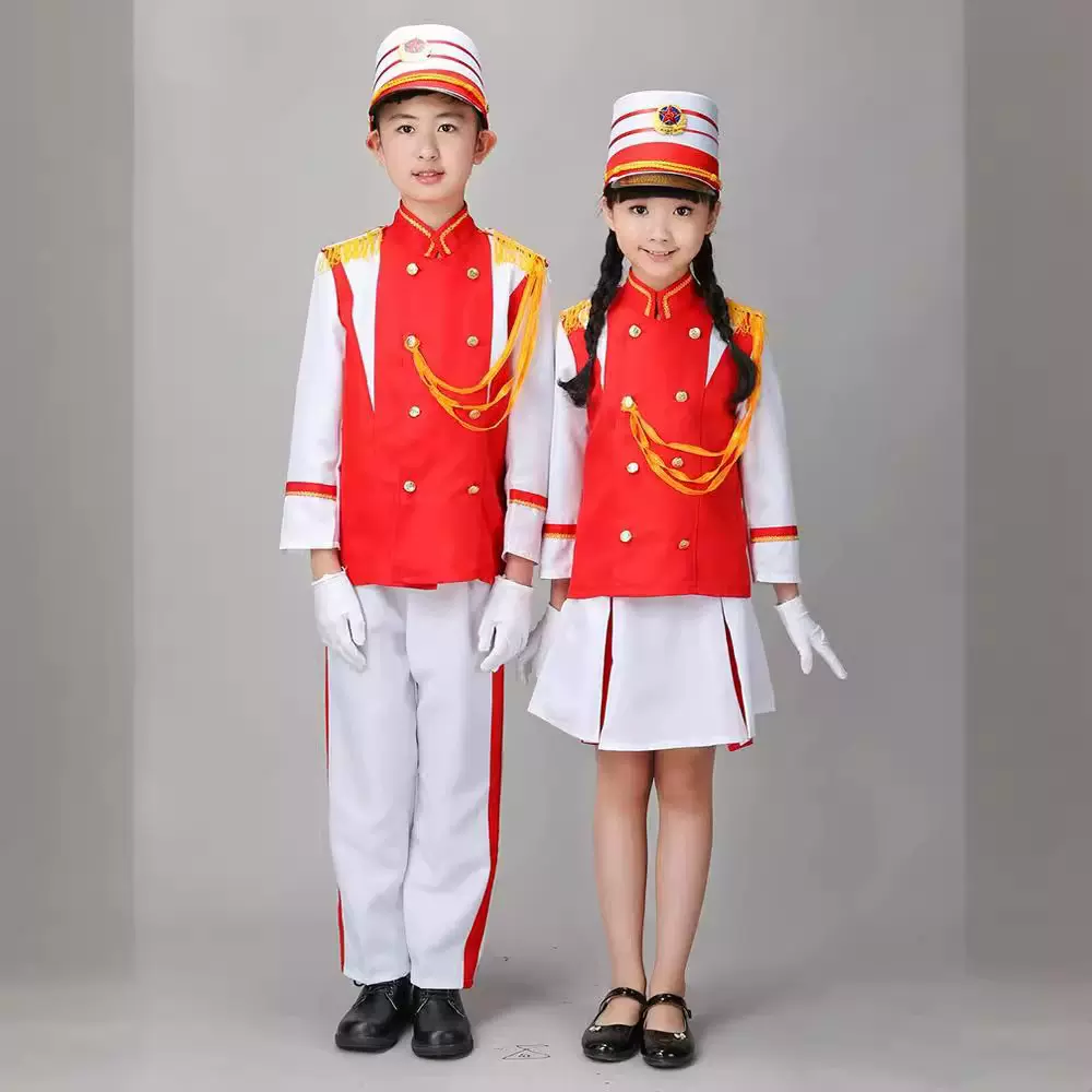 儿童鼓号队服装幼儿园升旗手服升旗仪式仪仗队军鼓管乐队表演服