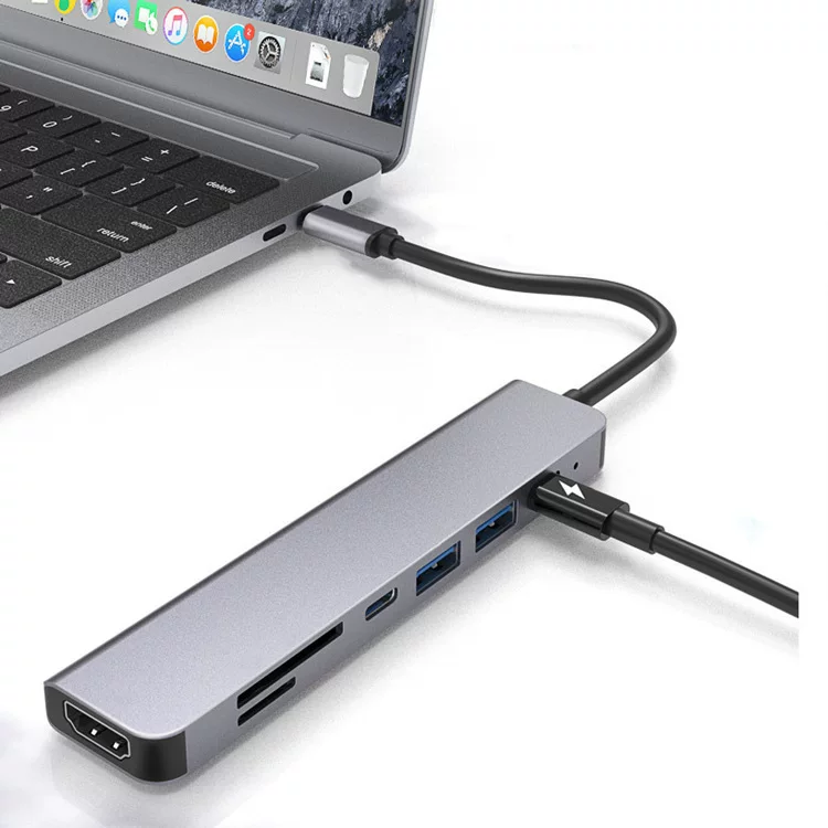 Type-C док-станция семь в одном, многофункциональный USB-C хаб для телефона и ноутбука, HDMI 4K