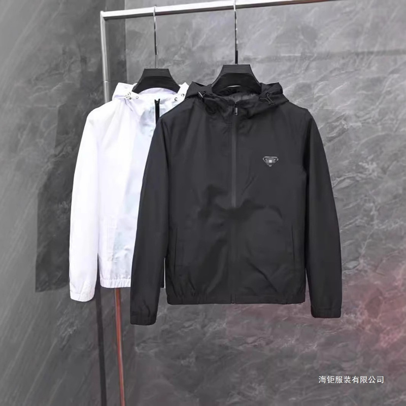 European-Style Light Luxury Trendy Simple Men's Hooded Jacket 2024 Spring and Autumn New Popular Men's Fashion Outerwear European-Style Light Luxury Trendy Simple Men's Hooded Jacket 2024 Spring and Autumn New Popular Men's Fashion Outerwear