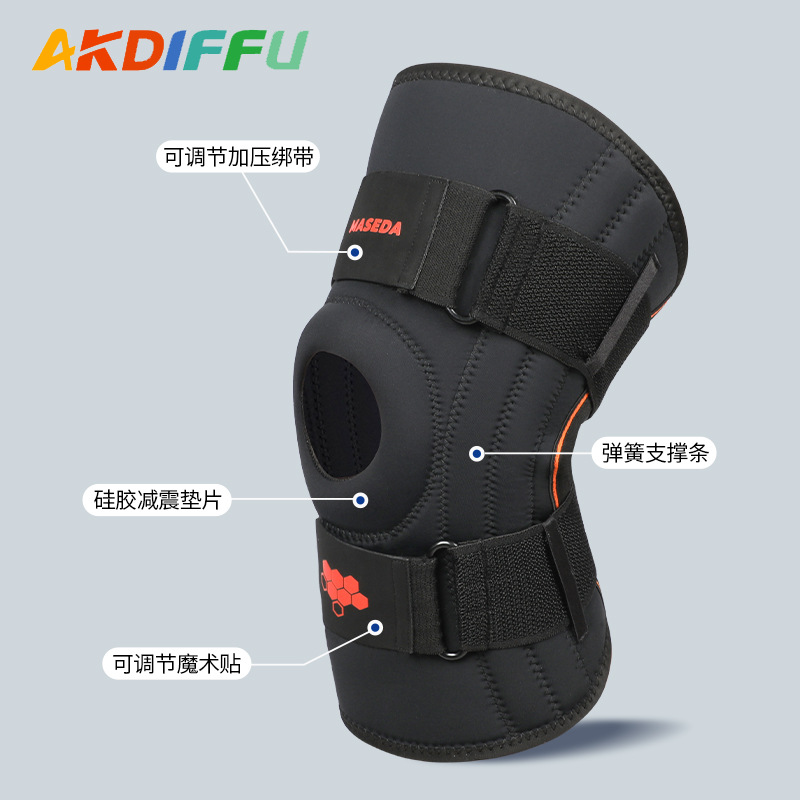 rodilla de silicona de resorte presurizado hombre y mujer baloncesto presurizado amortiguador ventilación menisco fábrica de rodilla