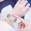 Fashionable trend square quartz women's watch for leisure, internet celebrity, Korean style, simple and elegant design