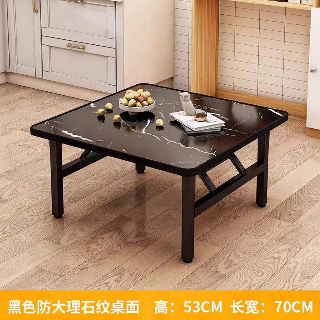 Mesa baja, mesa de comedor rectangular plegable, mesa de alquiler, mesa de dormitorio, mesa de piso pequeña, mesa simple, mesa cuadrada al aire libre image 20