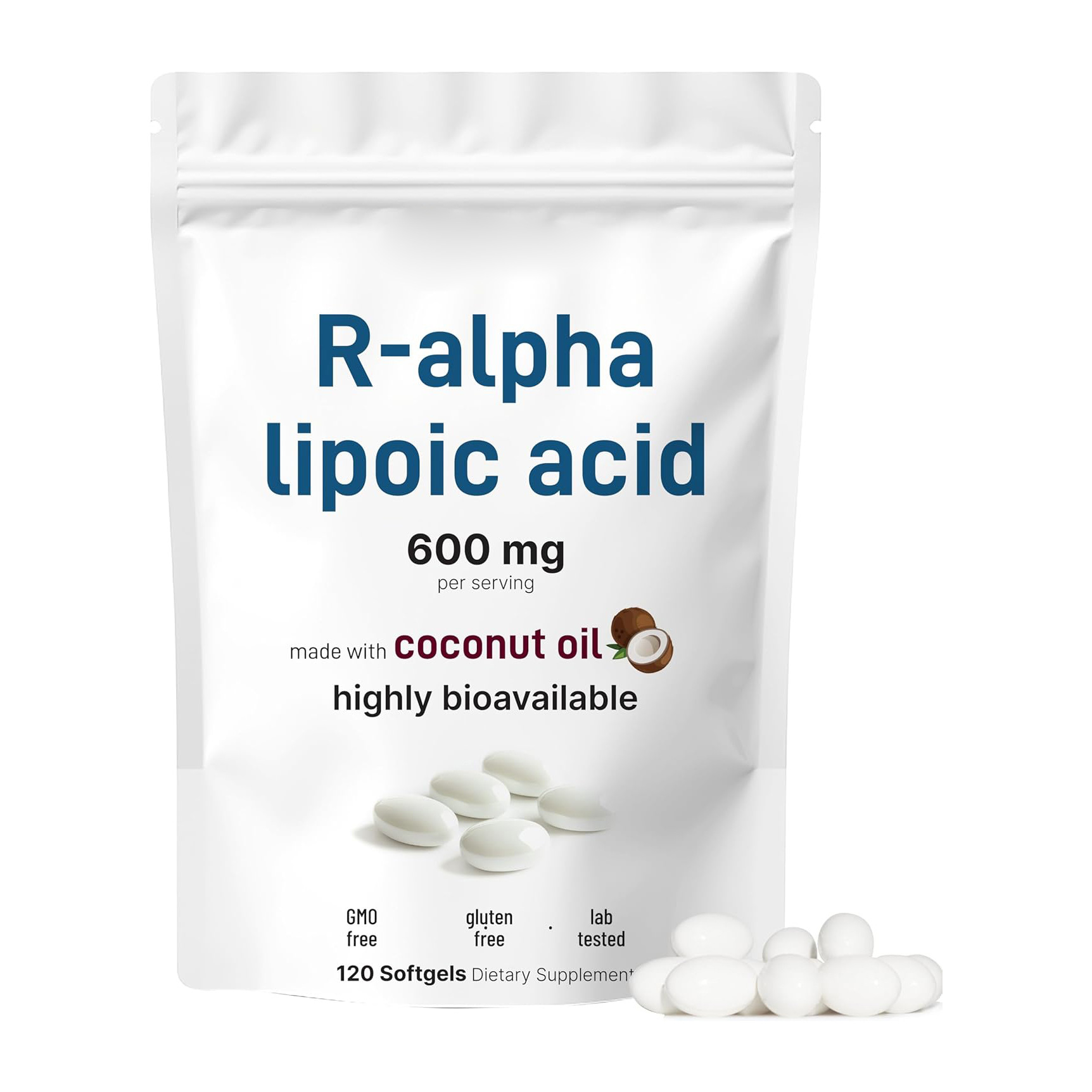 新品TK亚马逊独立站爆款硫辛酸软胶囊R-alpha lipoic acid定制OEM