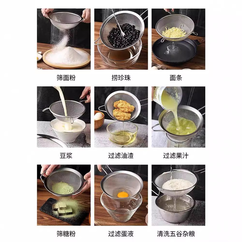 304ステンレスのスプーンの濾過網のスプーンをすくい取って顔をすくって餃子の網をすくって揚げます。|undefined