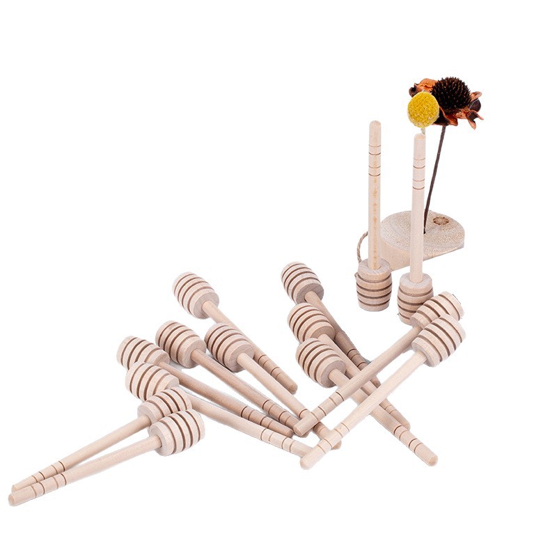 Palo de miel de madera Palo de mezcla de madera maciza creativo Palo de miel Palo de mermelada Palo de café con leche Palo de miel Suministro de fábrica